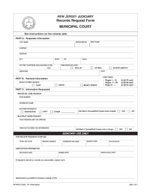 00 per document. . Nj municipal court records